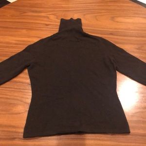 Chocolate Brown Neiman Marcus Cashmere Turtleneck Sweater